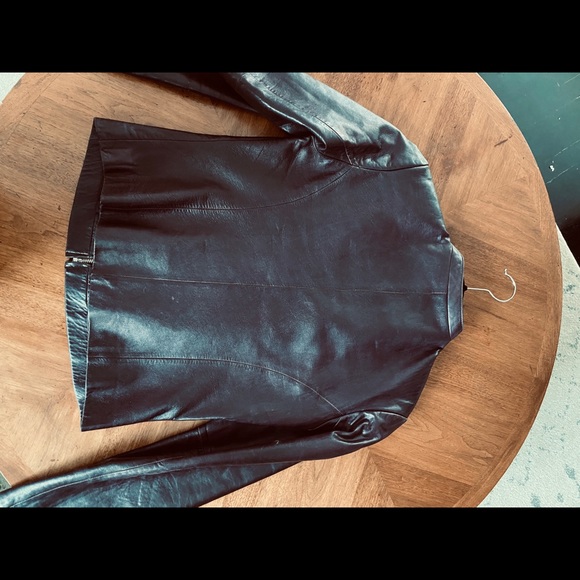 Dark brown leather jacket - Picture 4 of 4